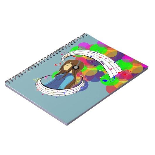 De kleur van muziek notitieboek (Linkerzijde)