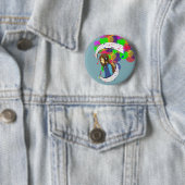 De kleur van muziek ronde button 5,7 cm (In situ)