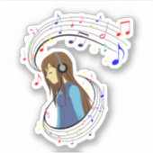 De kleur van muziek sticker (Voorkant)