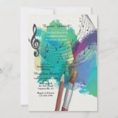 De kleur van muziek uitnodiging (Voorkant)