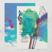 De kleur van muziek uitnodiging (Voorkant / Achterkant)