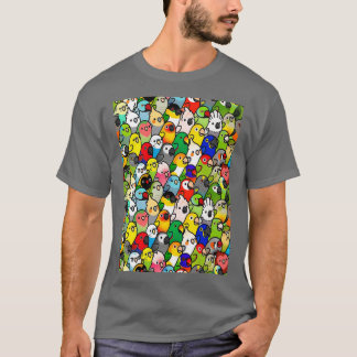 De kleur van Parrots en van Parakeets PT SKY T-shirt
