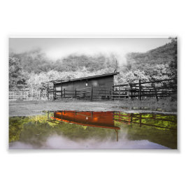 De kleur van reflectie afdrukken foto afdruk