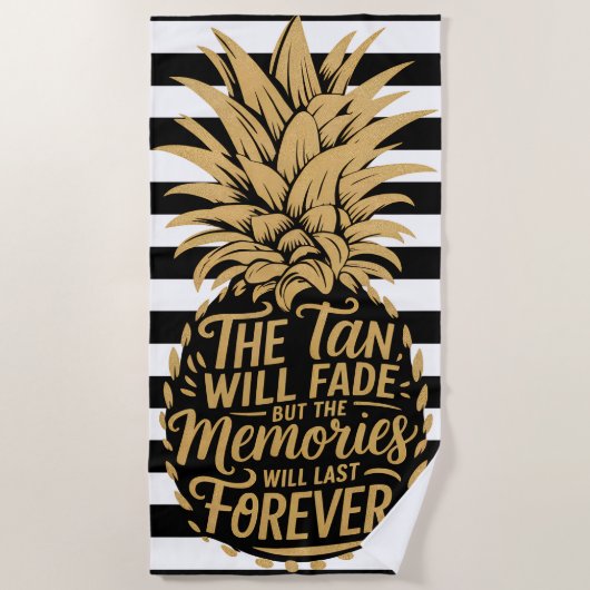 De kleur zal verdwijnen, maar de herinneringen zul strandlaken (Voorkant)