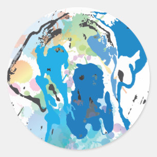 De kleuren Dane Ronde Sticker