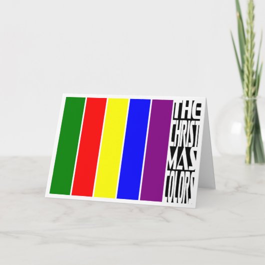 DE KLEUREN… FEESTDAGEN KAART (Voorkant)