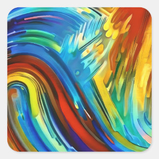 De kleuren in de lucht vierkante sticker