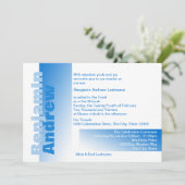 De kleuren van Blue Bar Mitswa Kaart (Staand voorkant)