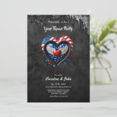 De kleuren van de Amerikaanse vlag. Kaart (Staand voorkant)