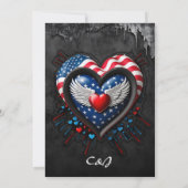 De kleuren van de Amerikaanse vlag. Kaart (Achterkant)