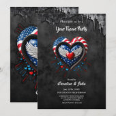 De kleuren van de Amerikaanse vlag. Kaart (Voorkant / Achterkant)