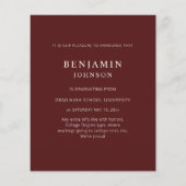 De Kleuren van de begroting Wit & Maroon Afstudere Flyer (Achterkant)