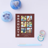 De Kleuren van de begroting Wit & Maroon Afstudere Flyer (Enkel)