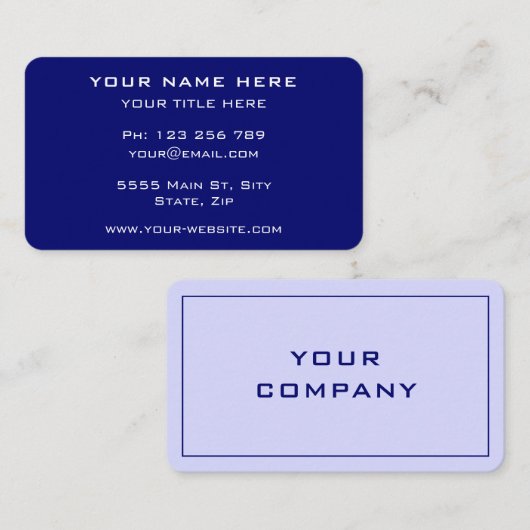 De kleuren van de douane doopvont Uw Eigen Visitek Visitekaartje (Voorkant / Achterkant)