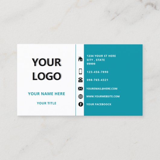 De Kleuren van de douane en Doopvont Uw Visitekaar Visitekaartje (Voorkant)