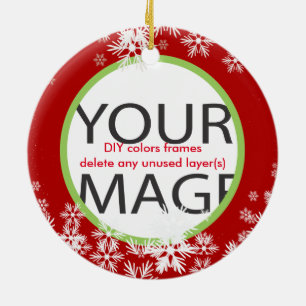 De kleuren van de Foto Ornament/DIY van de Douane Keramisch Ornament