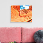 De kleuren van de golf canvas afdruk (Insitu (Woonkamer))