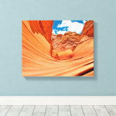 De kleuren van de golf canvas afdruk (Insitu (Houten vloer))