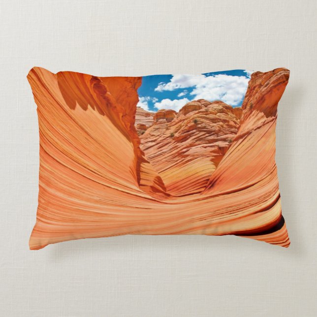 De kleuren van de golf decoratief kussen (Voorkant)