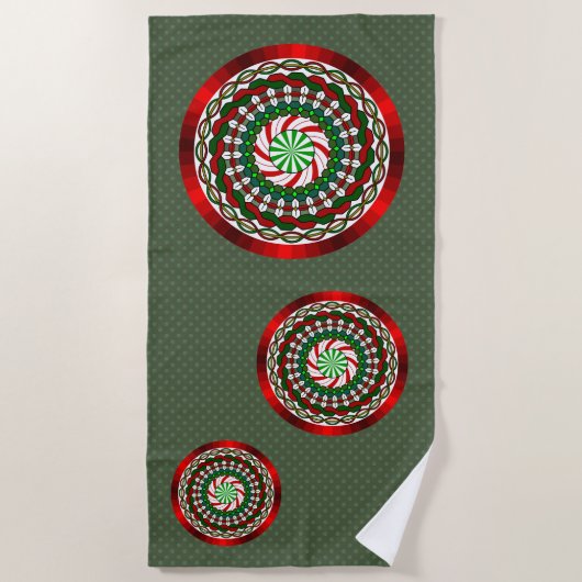 De kleuren van de kerstkeuken strandlaken (Voorkant)