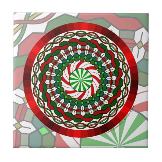 De kleuren van de kersttegel tegeltje (Voorkant)