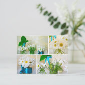 De kleuren van de lente, witte bloemen briefkaart (Staand voorkant)