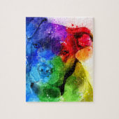 De kleuren van de Liefde zijn een Pitbull Legpuzzel (Verticaal)