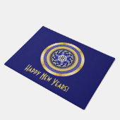 De kleuren van de nieuwjaardoormat deurmat (Schuin)