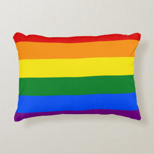 De kleuren van de regenboog accent kussen