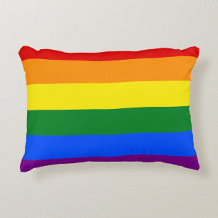 De kleuren van de regenboog accent kussen