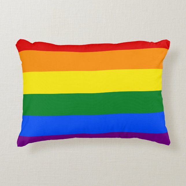 De kleuren van de regenboog accent kussen (Voorkant)