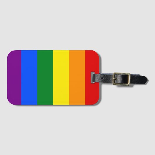 De kleuren van de regenboog bagagelabel (Voorkant (horizontaal))