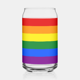 De kleuren van de regenboog blikvorm glas