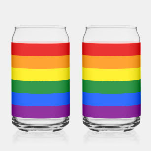 De kleuren van de regenboog blikvorm glas