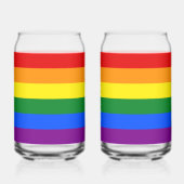 De kleuren van de regenboog blikvorm glas (Achterkant)