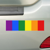 De kleuren van de regenboog bumpersticker (Op auto)