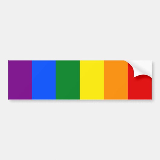De kleuren van de regenboog bumpersticker (Voorkant)