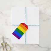 De kleuren van de regenboog cadeaulabel (Met Touw)
