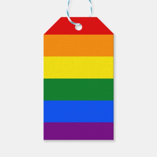 De kleuren van de regenboog cadeaulabel (Voorkant)