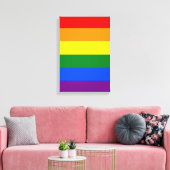 De kleuren van de regenboog canvas afdruk (Insitu (Woonkamer))