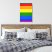 De kleuren van de regenboog canvas afdruk (Insitu (Slaapkamer))