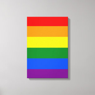 De kleuren van de regenboog canvas afdruk