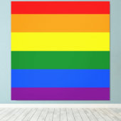 De kleuren van de regenboog canvas afdruk (Insitu (Houten vloer))