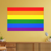 De kleuren van de regenboog canvas afdruk (Insitu (Woonkamer))