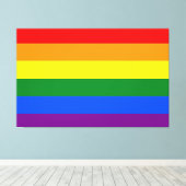 De kleuren van de regenboog canvas afdruk (Insitu (Houten vloer))