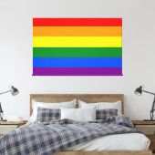 De kleuren van de regenboog canvas afdruk (Insitu (Slaapkamer))