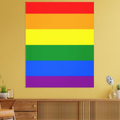 De kleuren van de regenboog canvas afdruk (Insitu (Woonkamer))