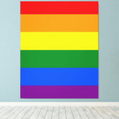 De kleuren van de regenboog canvas afdruk (Insitu (Houten vloer))