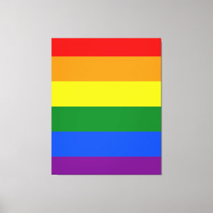 De kleuren van de regenboog canvas afdruk