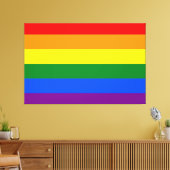 De kleuren van de regenboog canvas afdruk (Insitu (Woonkamer))